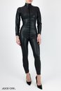 Catsuit with stand-up collar