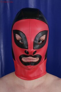 Mask with eye, nose and mouth openings