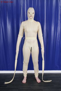 Bondage suit with mask and collar