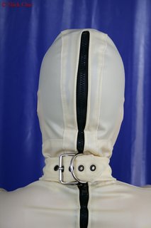 Bondage suit with mask and collar