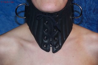 Neck corset with 2 d-rings and zipper